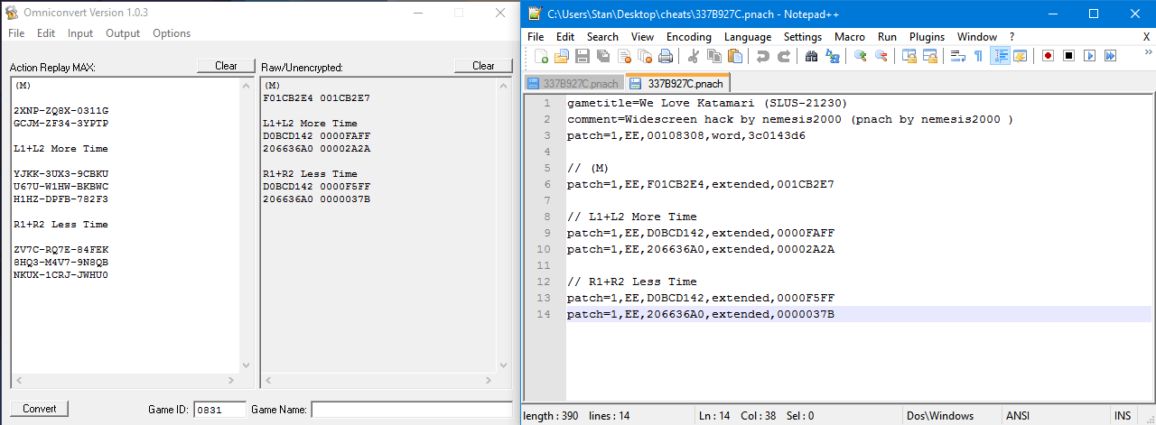 how to create a pnach file for pcsx2